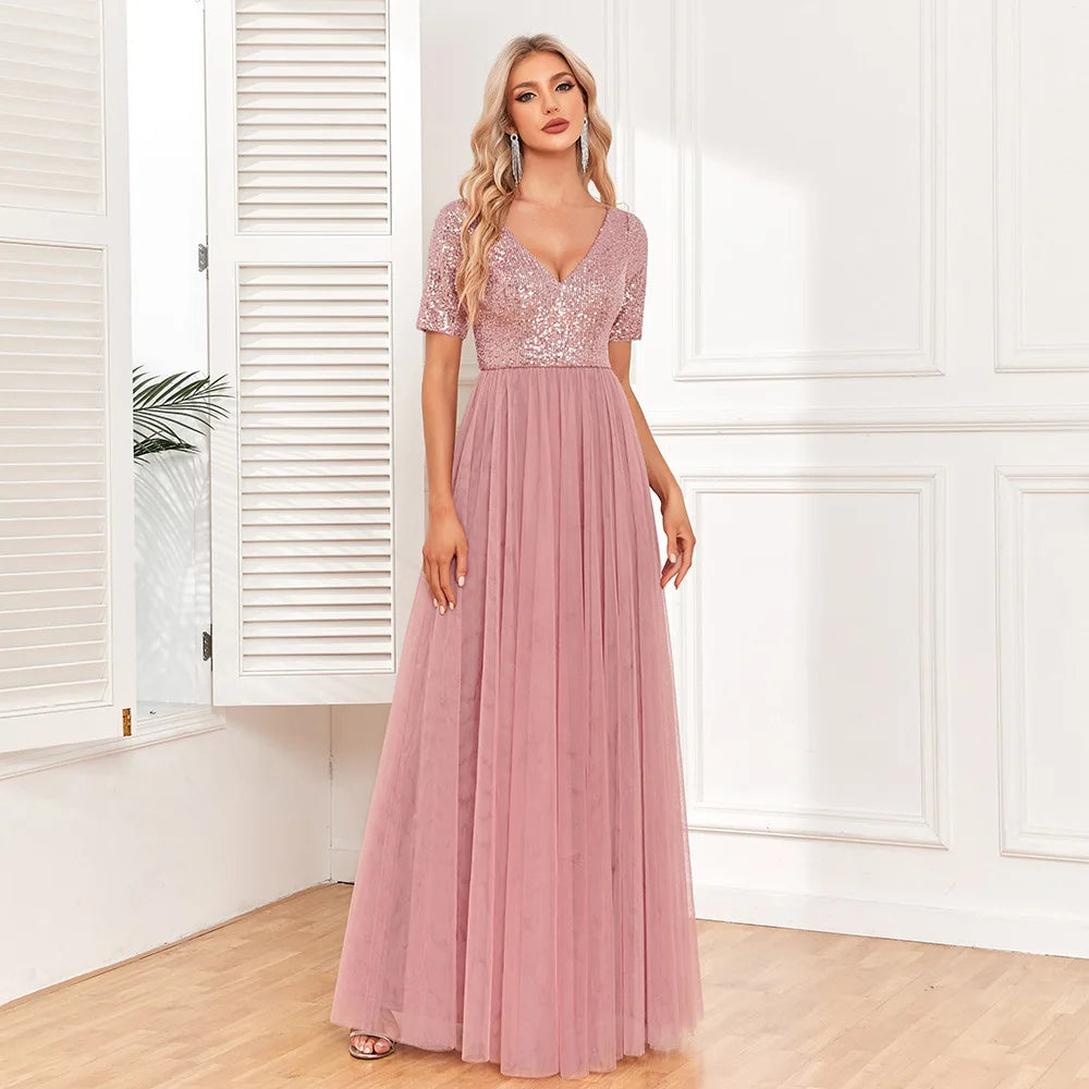 Beautiful Evening Dress Bridesmaid Party Graduation Dress