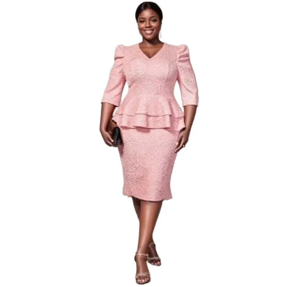 Fashionable and elegant formal professional dress set, slim fit and hip hugging banquet dress, ladies' business party dresses