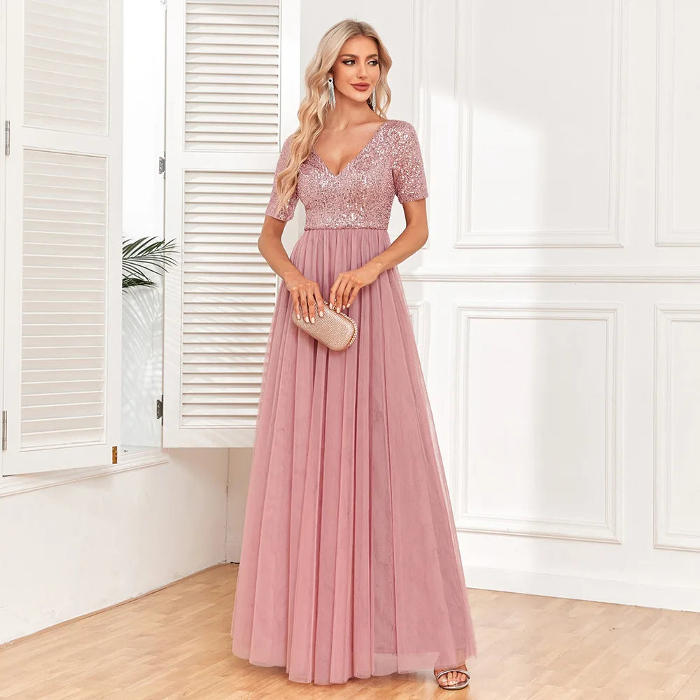 Beautiful Evening Dress Bridesmaid Party Graduation Dress