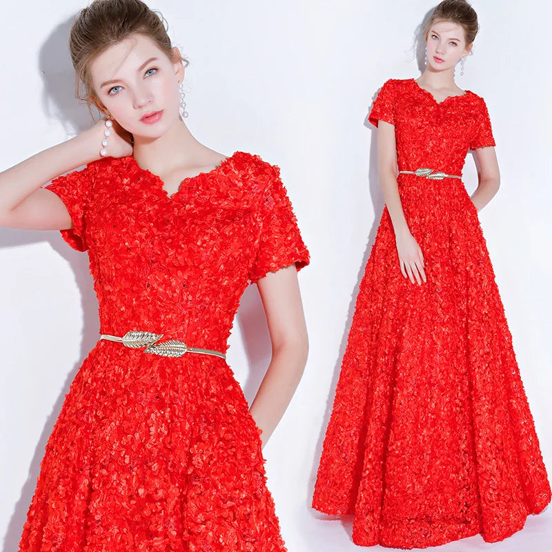 2025 New Women's High-quality Luxury Sequin Banquet Host Noble and Elegant Long Dress Dress Dignified and Atmospheric Dress