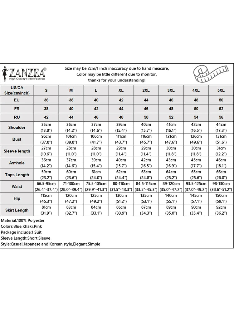 ZANZEA Elegant OL Dress Sets Women Summer Two-piece Outfits 2025 Short Sleeve Shirts Pleated A-line Long Skirt Casual Solid 2pcs