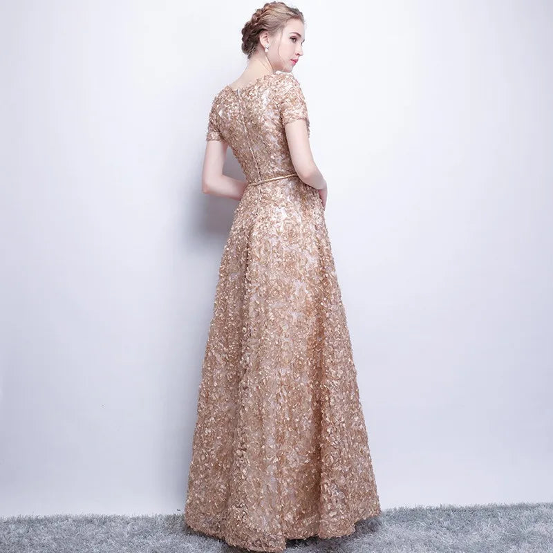 2025 New Women's High-quality Luxury Sequin Banquet Host Noble and Elegant Long Dress Dress Dignified and Atmospheric Dress